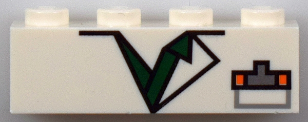 Brick 1 x 4 with Devo Suit Pattern