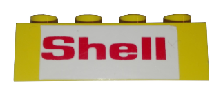 Brick 1 x 4 with 'Shell' Pattern (Sticker) - Set 1469