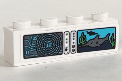 Brick 1 x 4 with Fish Finder and Radar Screen Pattern (Sticker) - Set 60221