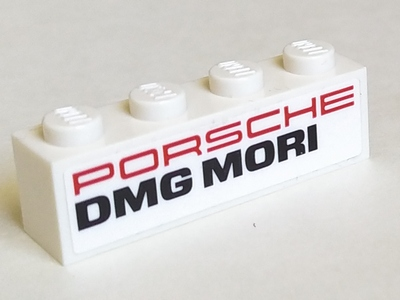 Brick 1 x 4 with 'PORSCHE' and 'DMG MORI' Pattern on Both Sides (Stickers) - Set 75887