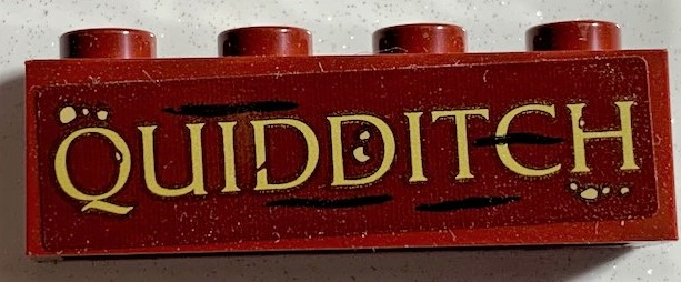 Brick 1 x 4 with 'QUIDDITCH' Pattern (Sticker) - Set 75978