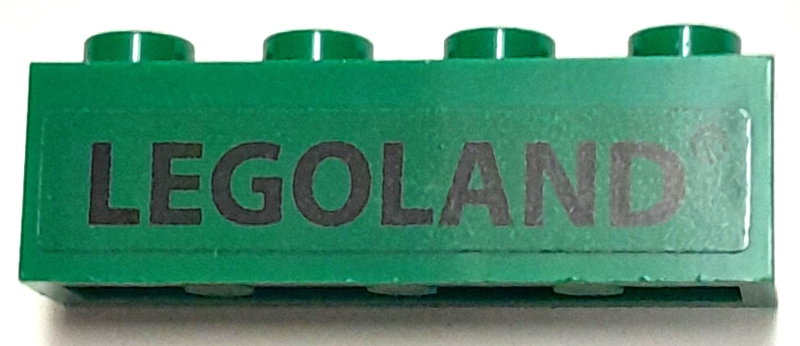 Brick 1 x 4 with Black 'LEGOLAND' Pattern (Sticker) - Set 40166