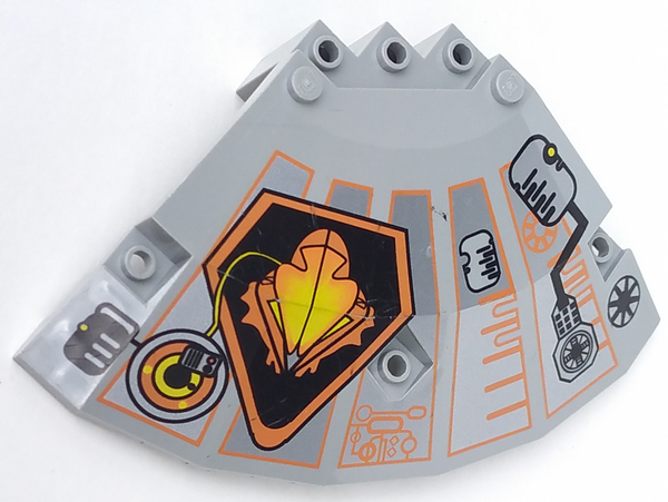 Panel 10 x 10 x 2 1/3 Quarter Saucer Top with UFO Pattern Left