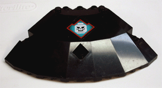 Panel 10 x 10 x 2 1/3 Quarter Saucer Top with Ogel Skull Pattern (Sticker) - Set 4795