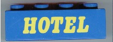 Duplo, Brick 2 x 4 with 'HOTEL' Text Pattern