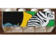 Duplo, Brick 2 x 4 with Zoo Time Mosaic Picture 07 Pattern