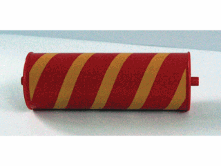 Duplo Farm Plow Type 1, Roller Attachment, Smooth with Yellow Cylindrical Stripe Pattern