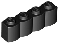 Brick, Modified 1 x 4 with Log Profile