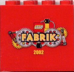 Brick 2 x 4 x 3 with LEGO Fabrik 2002 Pattern