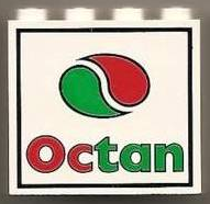 Brick 2 x 4 x 3 with Octan Logo Pattern