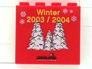 Brick 2 x 4 x 3 with Legoland Deutschland Winter 2003/2004 Pattern