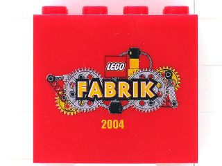 Brick 2 x 4 x 3 with LEGO Fabrik 2004 Pattern