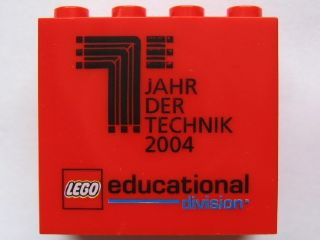 Brick 2 x 4 x 3 with Jahr der Technik Pattern