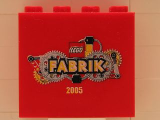Brick 2 x 4 x 3 with LEGO Fabrik 2005 Pattern