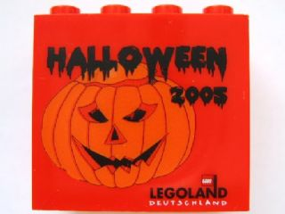 Brick 2 x 4 x 3 with Legoland Deutschland Halloween 2005 and Pumpkin Pattern
