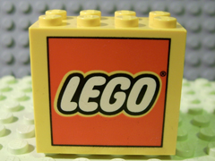 Brick 2 x 4 x 3 with Lego Logo Pattern Both Sides