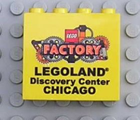 Brick 2 x 4 x 3 with Legoland Discovery Center Chicago Pattern