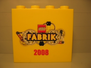 Brick 2 x 4 x 3 with LEGO Fabrik 2008 Pattern A