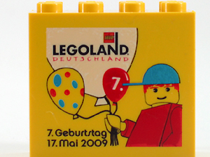 Brick 2 x 4 x 3 with Legoland Deutschland 7 Year Birthday (7.Geburtstag) Pattern