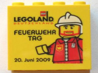 Brick 2 x 4 x 3 with Feuerwehrtag 20. Juni 2009 Pattern