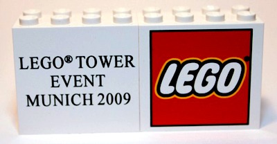 Brick 2 x 4 x 3 with LEGO Tower Event Munich 2009 Pattern