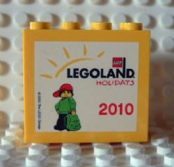 Brick 2 x 4 x 3 with Legoland Holidays 2010 Pattern