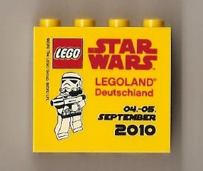 Brick 2 x 4 x 3 with Legoland Deutschland Star Wars 04. - 05. September 2010 Pattern