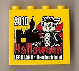 Brick 2 x 4 x 3 with Legoland Deutschland Halloween 2010 Pattern