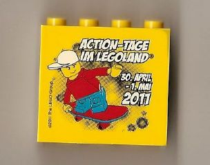 Brick 2 x 4 x 3 with Action-Tage im Legoland 30. April - 1. Mai 2011 Pattern