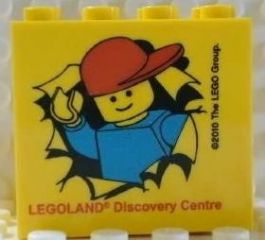 Brick 2 x 4 x 3 with Legoland Discovery Centre 2010 Minifigure Breaking through Wall Pattern