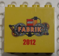 Brick 2 x 4 x 3 with LEGO Fabrik 2012 Pattern