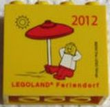 Brick 2 x 4 x 3 with Legoland Feriendorf 2012 Pattern
