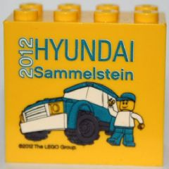 Brick 2 x 4 x 3 with HYUNDAI Sammelstein 2012 Pattern