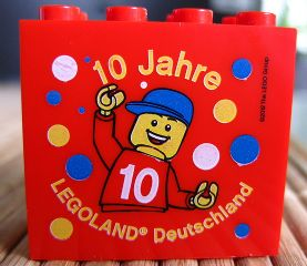 Brick 2 x 4 x 3 with Legoland Deutschland 10 Jahre Pattern #1