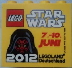 Brick 2 x 4 x 3 with Legoland Deutschland Star Wars 07. - 10. Juni 2012 Pattern