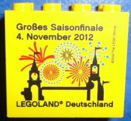 Brick 2 x 4 x 3 with Legoland Deutschland Saisonfinale 4. November 2012 Pattern