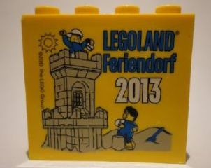 Brick 2 x 4 x 3 with Legoland Feriendorf 2013 Castle Pattern