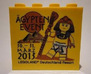 Brick 2 x 4 x 3 with Legoland Deutschland Resort ÄGYPTEN EVENT 30. - 31. MÄRZ 2013 Pattern (Egyptian)