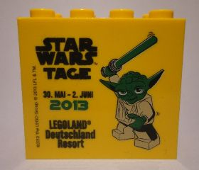 Brick 2 x 4 x 3 with Legoland Deutschland Resort Star Wars Tage 30. Mai - 2. Juni 2013 Pattern