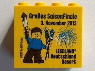 Brick 2 x 4 x 3 with Legoland Deutschland Resort Großes Saisonfinale 3. November 2013 Pattern