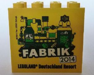 Brick 2 x 4 x 3 with Legoland Deutschland Resort Fabrik 2014 Pattern