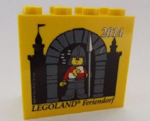 Brick 2 x 4 x 3 with Legoland Feriendorf 2014 Castle Pattern