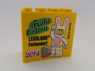 Brick 2 x 4 x 3 with Legoland Feriendorf 2014 Frohe Ostern Pattern