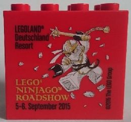 Brick 2 x 4 x 3 with Legoland Deutschland Resort Lego Ninjago Roadshow 5-6. September 2015 Pattern