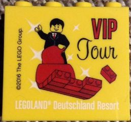 Brick 2 x 4 x 3 with Legoland Deutschland Resort VIP Tour Pattern