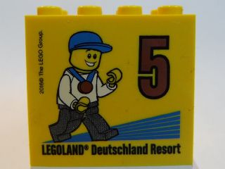 Brick 2 x 4 x 3 with Besuchsmeister 5 Bronze 2016 Legoland Deutschland Resort Pattern