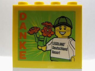 Brick 2 x 4 x 3 with Danke Legoland Deutschland Resort Pattern