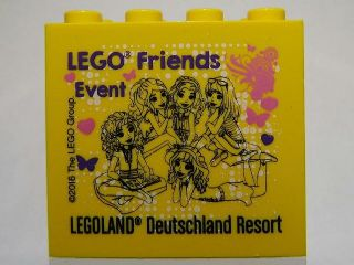 Brick 2 x 4 x 3 with LEGO Friends Event Legoland Deutschland Resort 2016 Pattern