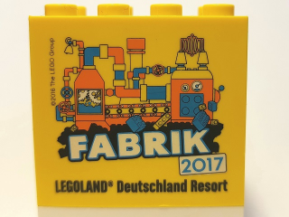 Brick 2 x 4 x 3 with Legoland Deutschland Resort Fabrik 2017 Pattern