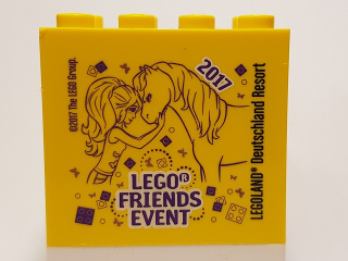 Brick 2 x 4 x 3 with LEGO Friends Event Legoland Deutschland Resort 2017 Pattern